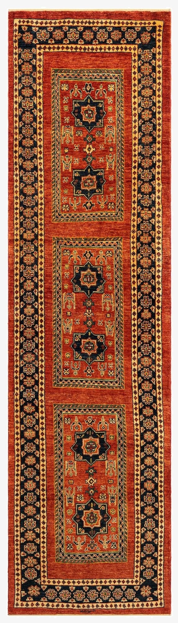  2' 9 x 9' 9 Luribaft Wool Runner Rug