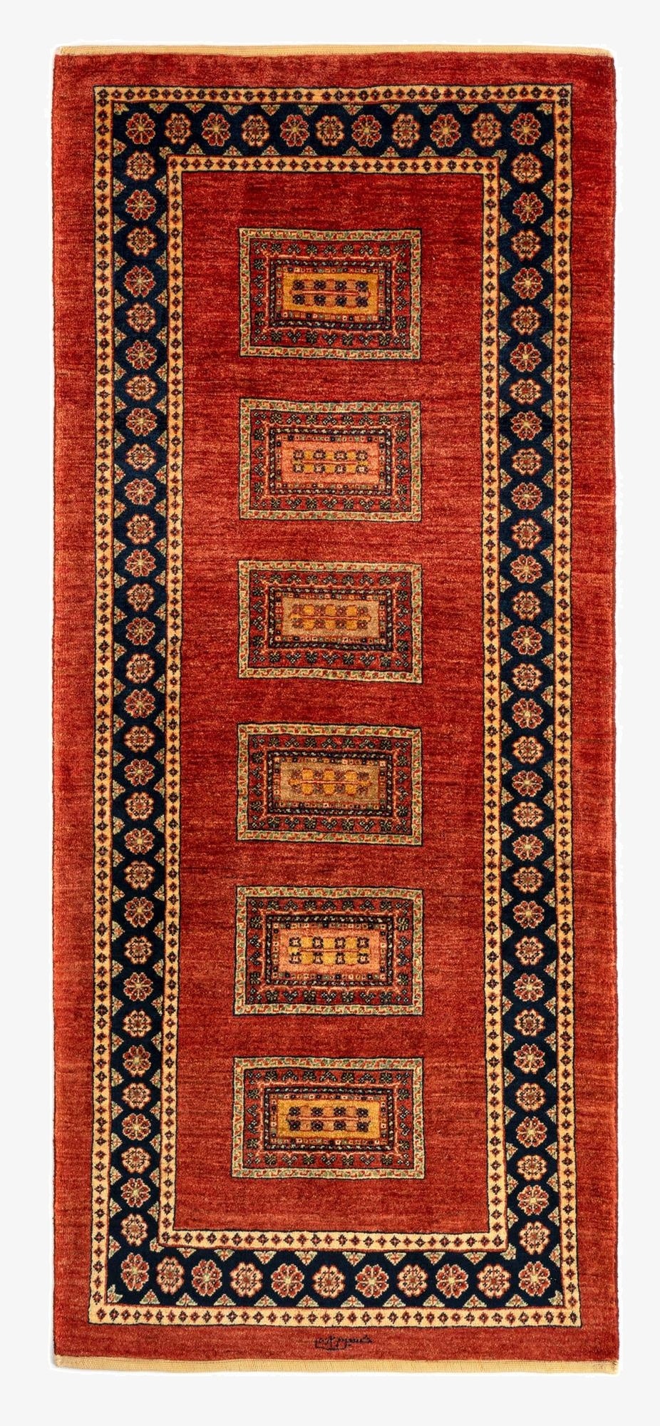  2' 9 x 6' 5 Luribaft Wool Runner Rug