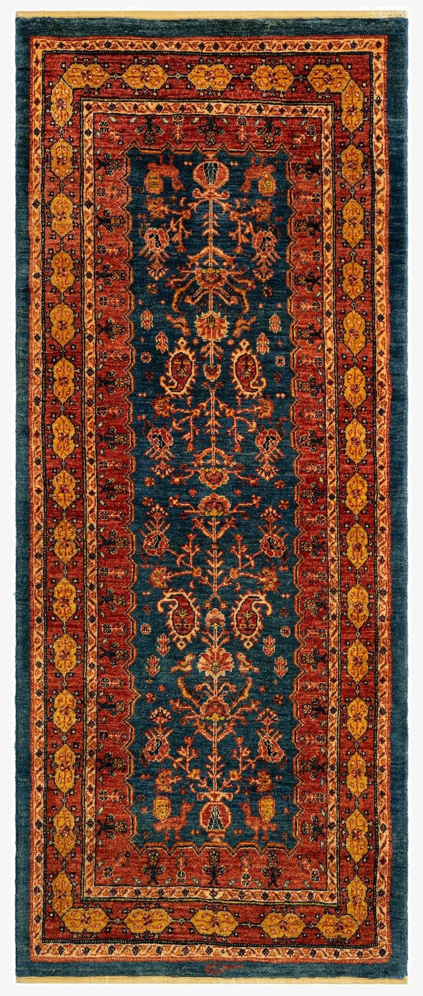  2' 8 x 6' 6 Luribaft Wool Runner Rug