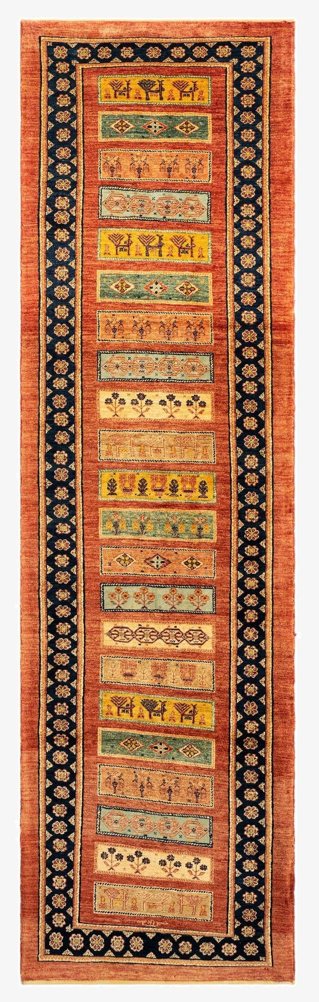  2' 8 x 9' 7 Luribaft Wool Runner Rug