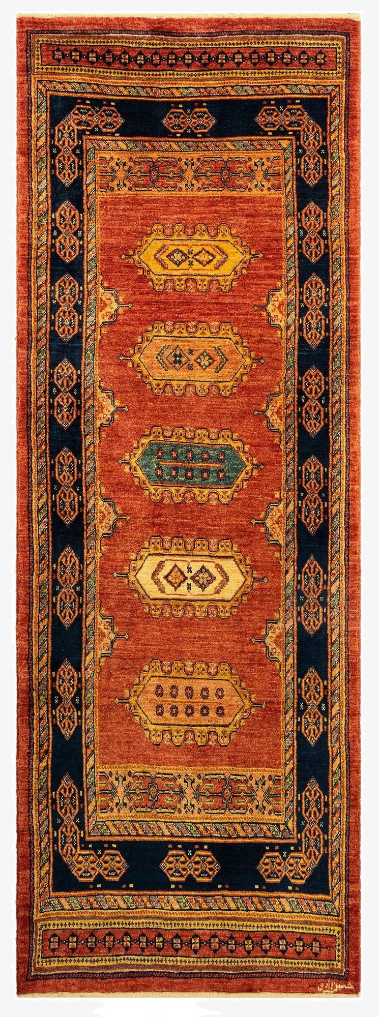  2' 11 x 8' 6 Luribaft Wool Runner Rug