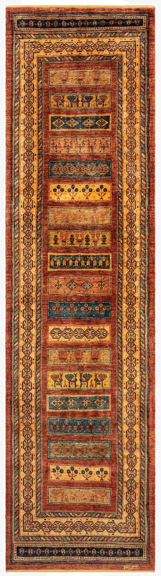  2' 8 x 9' 10 Luribaft Wool Runner Rug