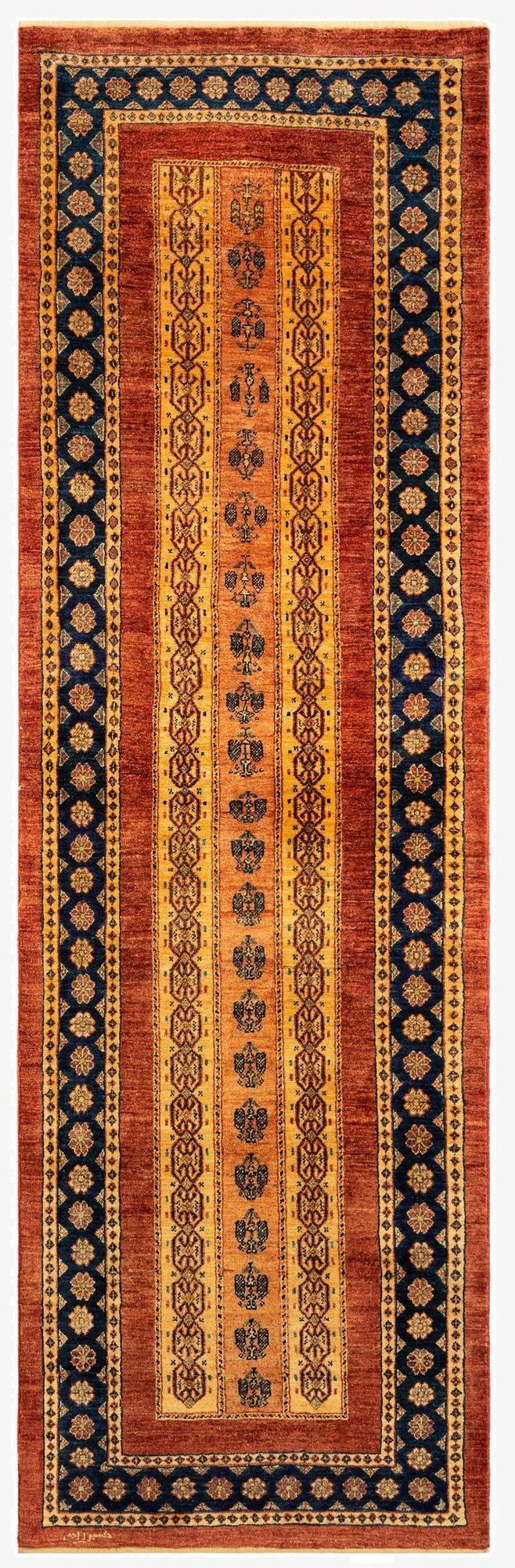  2' 11 x 9' 7 Luribaft Wool Runner Rug