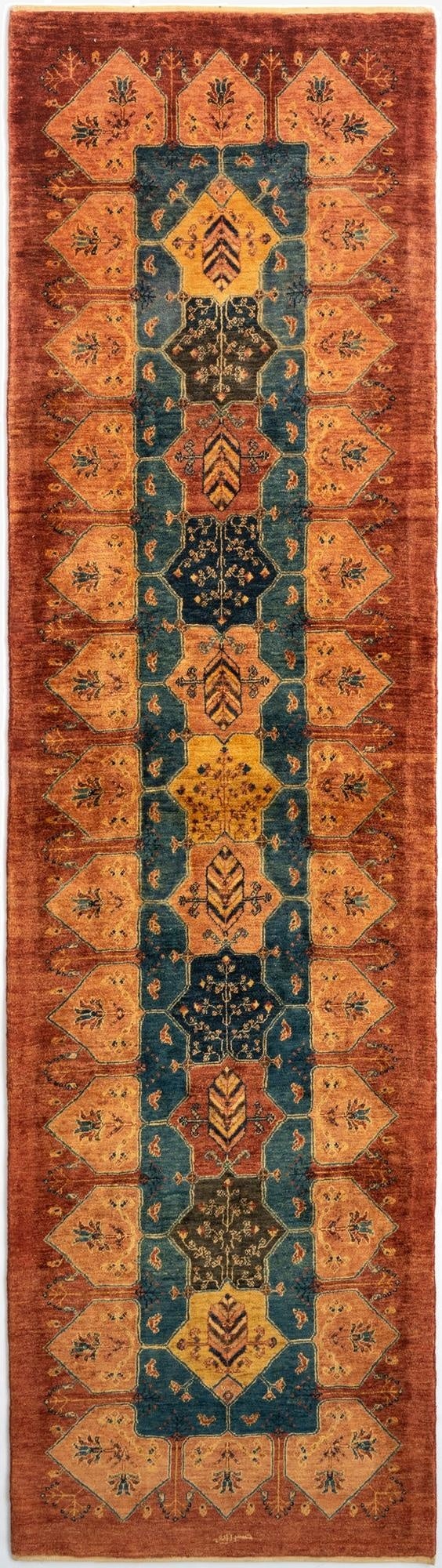  3' x 11' 2 Luribaft Wool Runner Rug