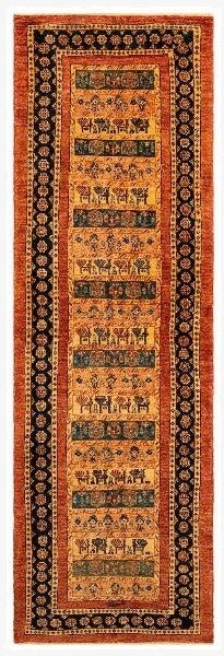  3' x 9' 3 Luribaft Wool Runner Rug