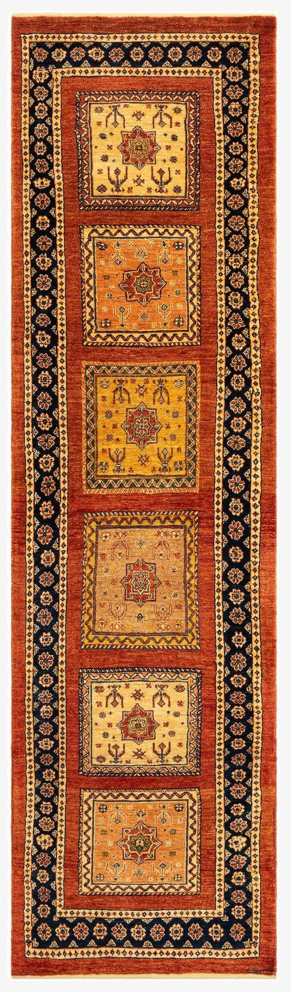  2' 7 x 9' 8 Luribaft Wool Runner Rug