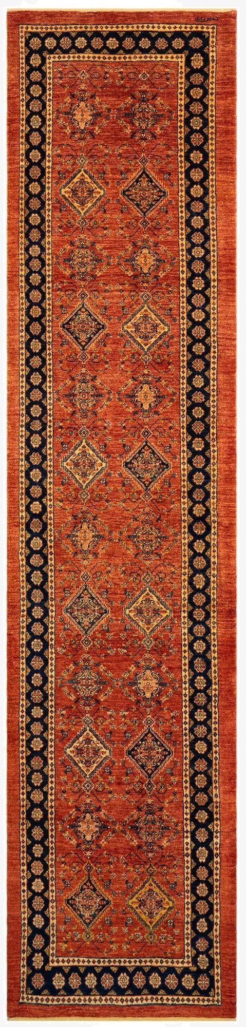  3' x 12' 10 Luribaft Wool Runner Rug