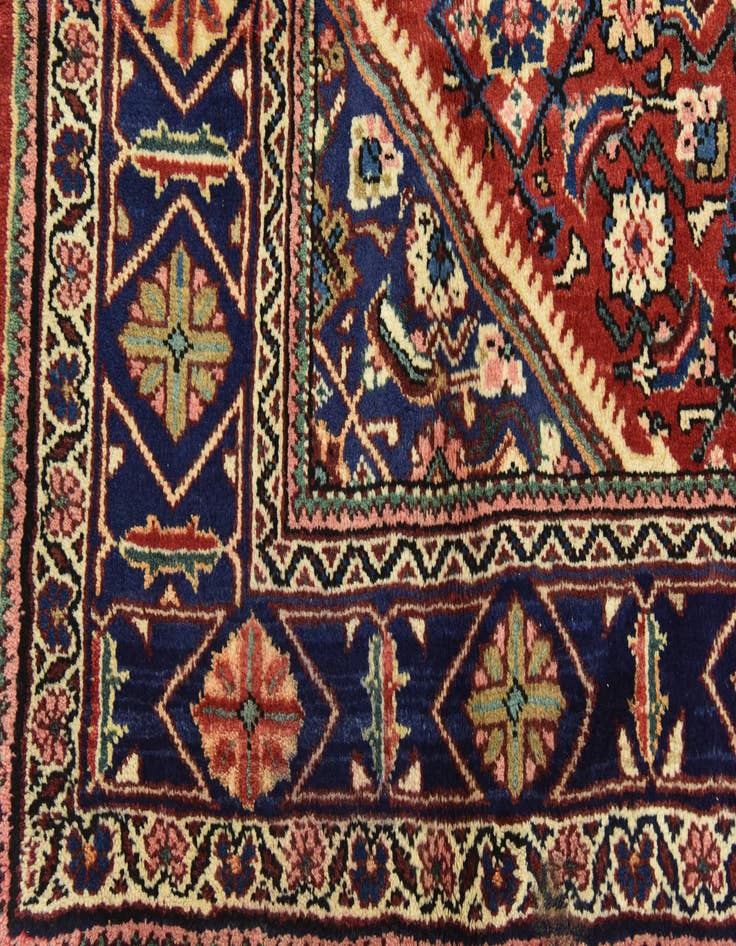 Detail image of  5' 7 x 11' 3  Hand Knotted Mahal Persian Wool Runner Rug