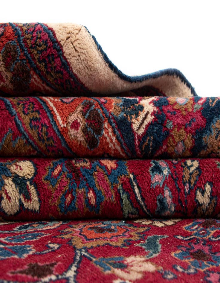 Detail image of  6' 6 x 11' 7 Mashad Wool Runner Rug