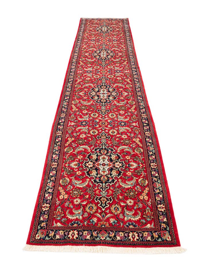 Detail image of  2' 8 x 13'  Hand Knotted Mashad Persian Wool Runner Rug