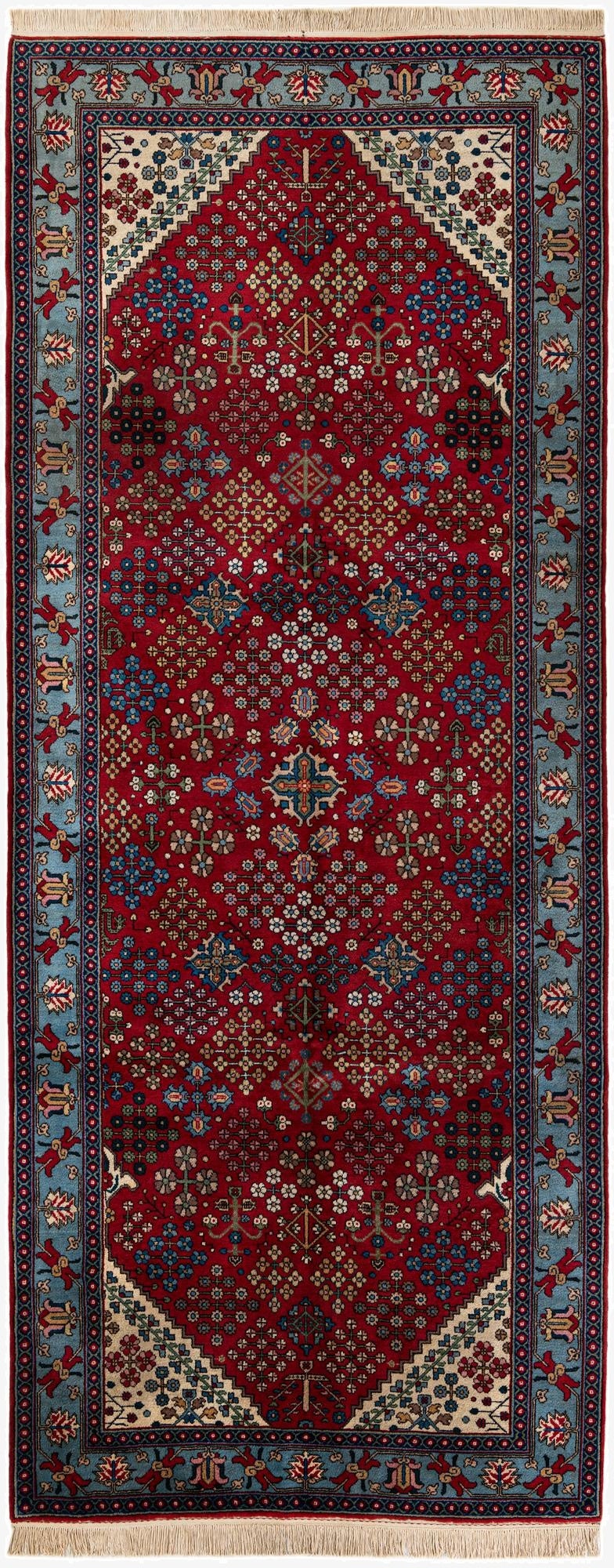  5' 3 x 13' 1  Hand Knotted Maymeh Wool Runner Rug