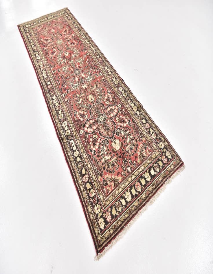 Detail image of  3' 5 x 10'  Hand Knotted Mehraban Persian Wool Runner Rug