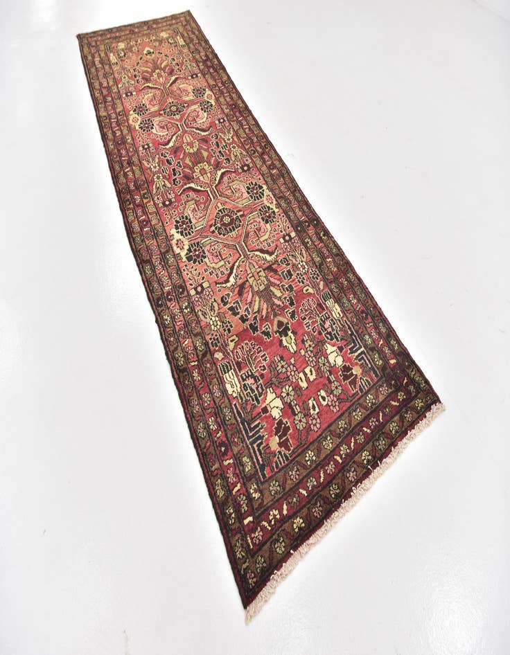 Detail image of  3' 5 x 10'  Hand Knotted Mehraban Persian Wool Runner Rug