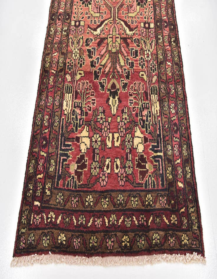 Detail image of  3' 5 x 10'  Hand Knotted Mehraban Persian Wool Runner Rug