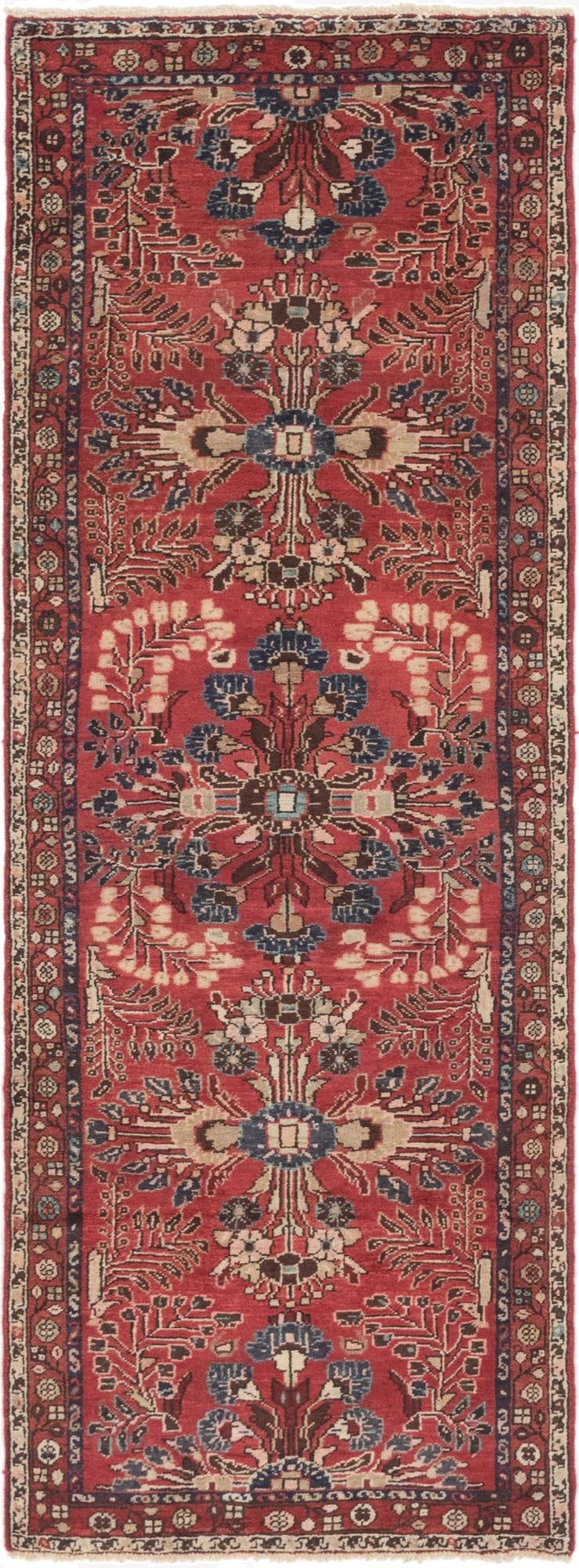  3' 6 x 9' 8  Hand Knotted Mehraban Persian Wool Runner Rug