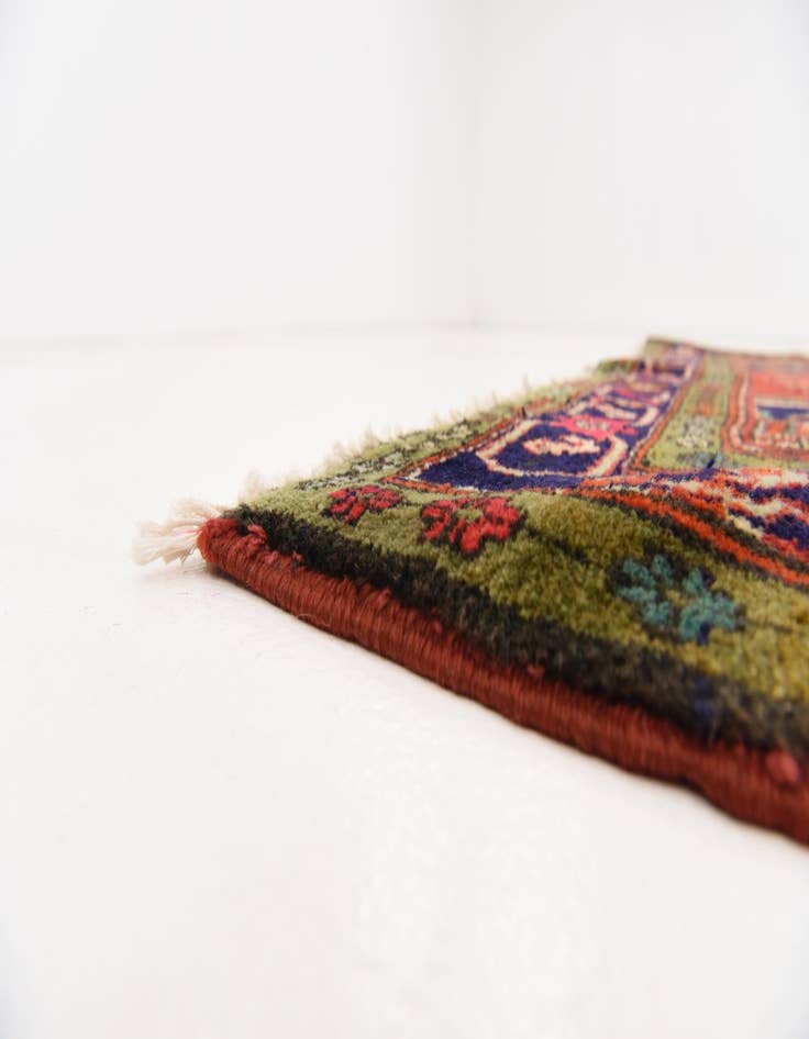 Detail image of  4' 10 x 10' 7  Hand Knotted Meshkin Persian Wool Runner Rug