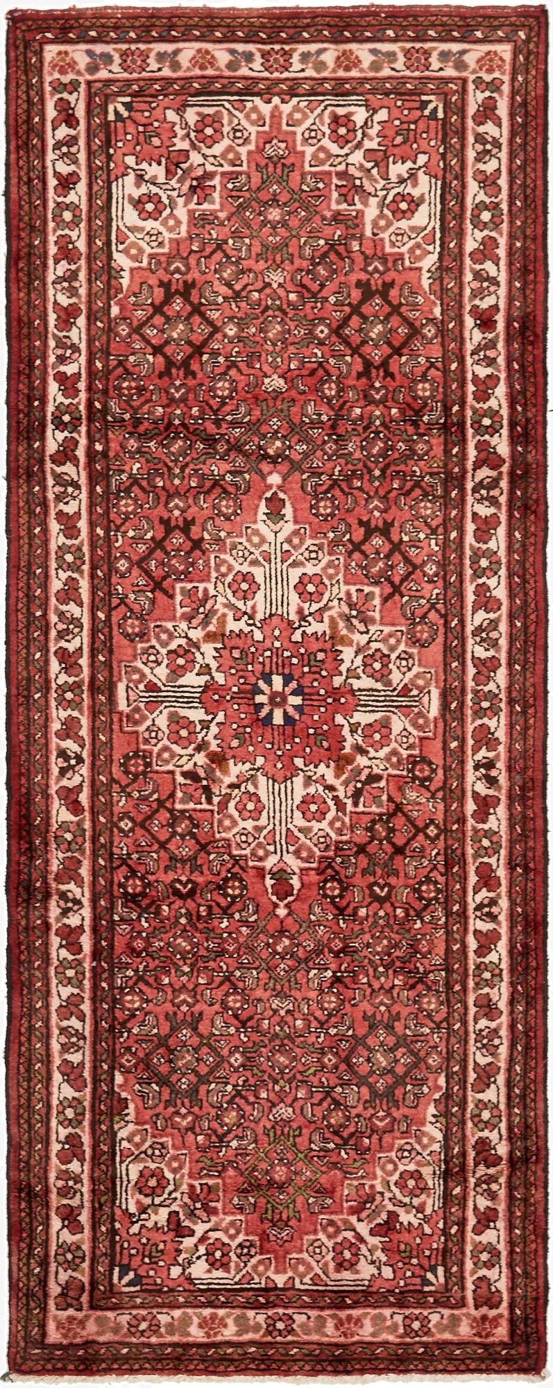  4' x 10' 5  Hand Knotted Meshkin Persian Wool Runner Rug