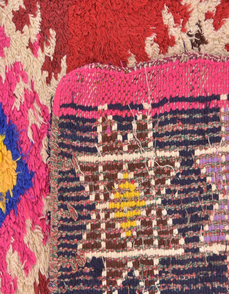 Detail image of  4' 8 x 9' 6  Hand Knotted Moroccan Wool Runner Rug