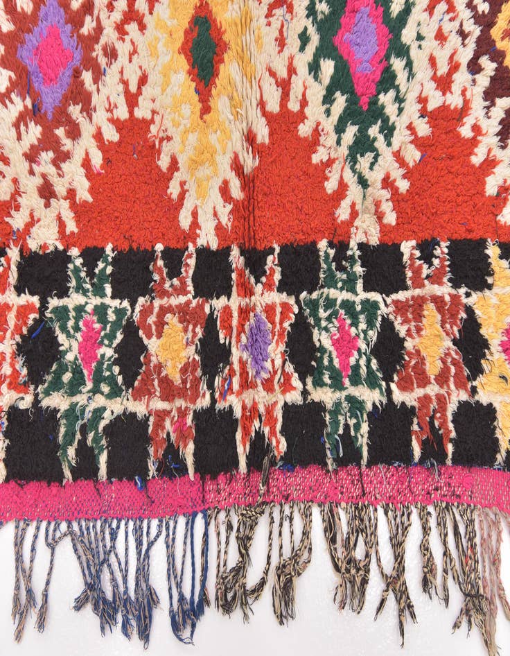 Detail image of  4' 8 x 9' 6  Hand Knotted Moroccan Wool Runner Rug