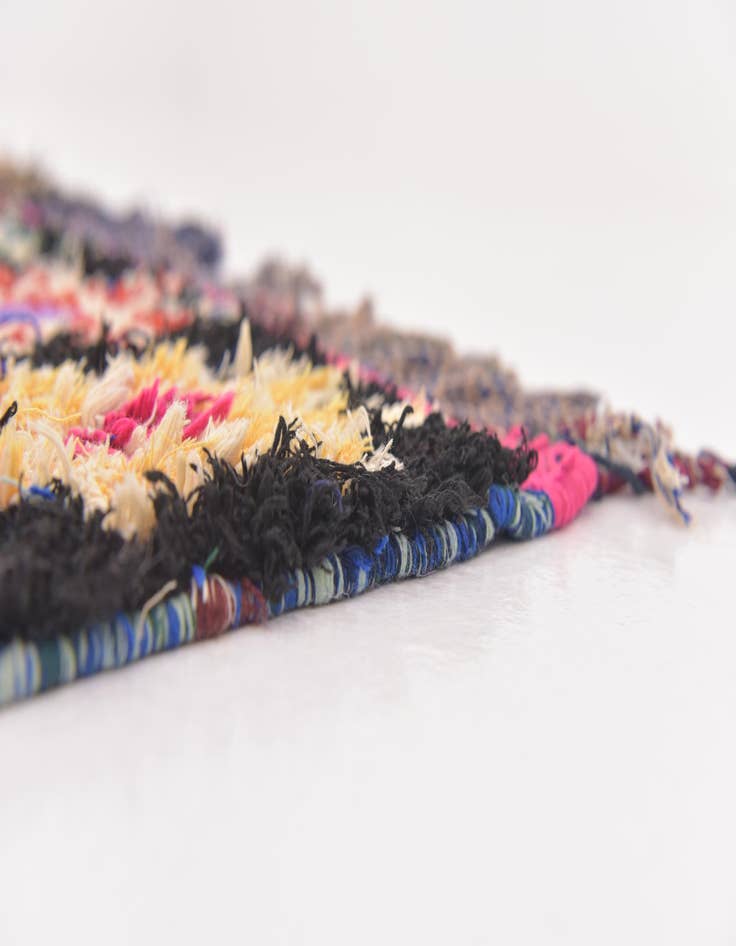 Detail image of  4' 8 x 9' 6  Hand Knotted Moroccan Wool Runner Rug