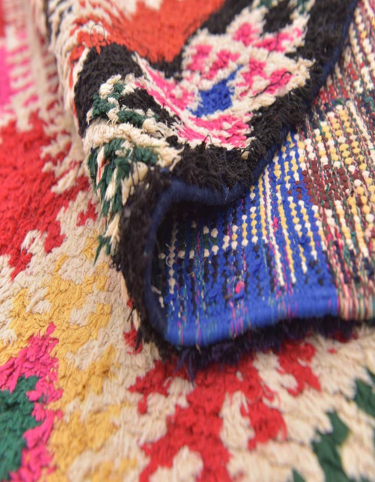 Detail image of  4' 8 x 9' 6  Hand Knotted Moroccan Wool Runner Rug