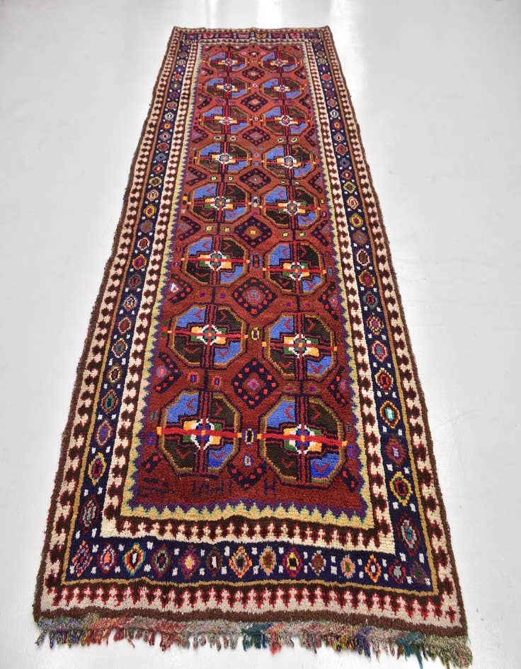 Detail image of  5' 4 x 11' 6  Hand Knotted Moroccan Wool Runner Rug