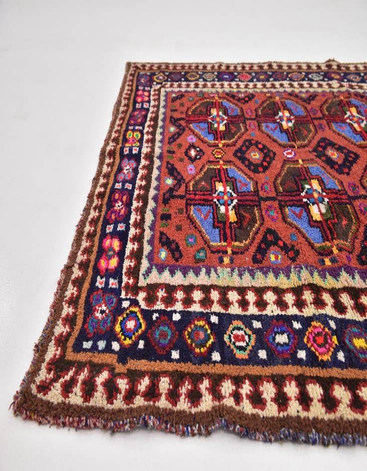 Detail image of  5' 4 x 11' 6  Hand Knotted Moroccan Wool Runner Rug