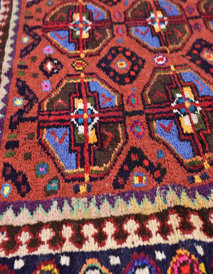 Detail image of  5' 4 x 11' 6  Hand Knotted Moroccan Wool Runner Rug