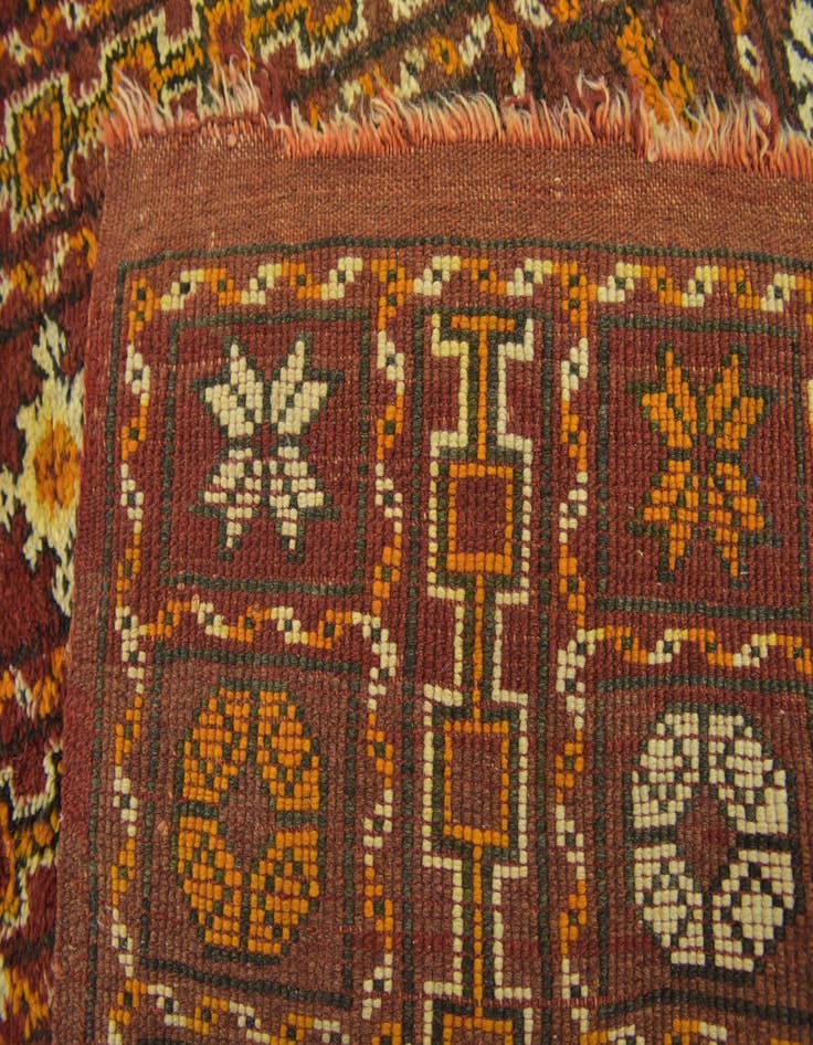 Detail image of  4' 5 x 8' 2  Hand Knotted Moroccan Wool Runner Rug