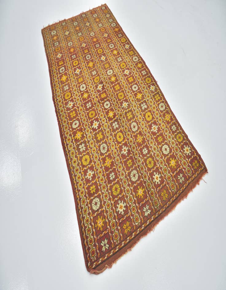 Detail image of  4' 5 x 8' 2  Hand Knotted Moroccan Wool Runner Rug