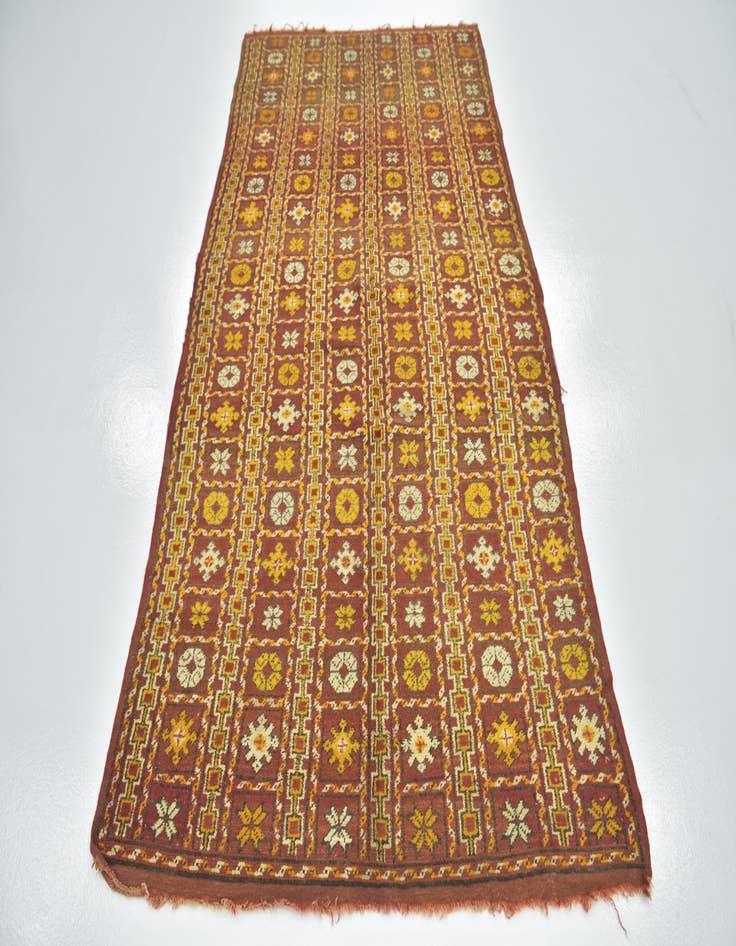 Detail image of  4' 5 x 8' 2  Hand Knotted Moroccan Wool Runner Rug