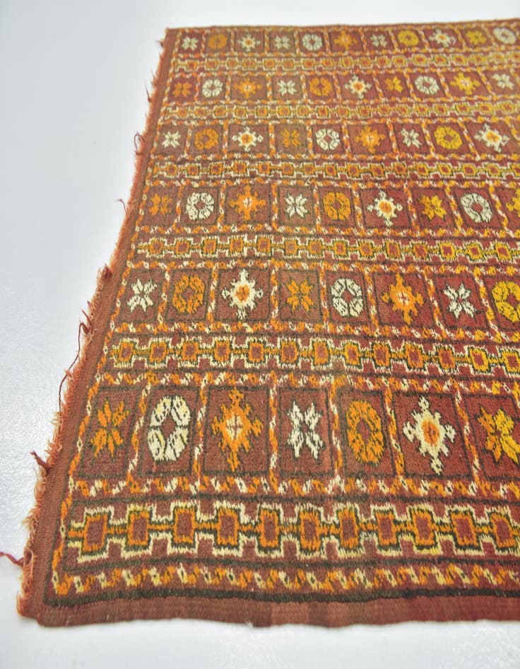 Detail image of  4' 5 x 8' 2  Hand Knotted Moroccan Wool Runner Rug