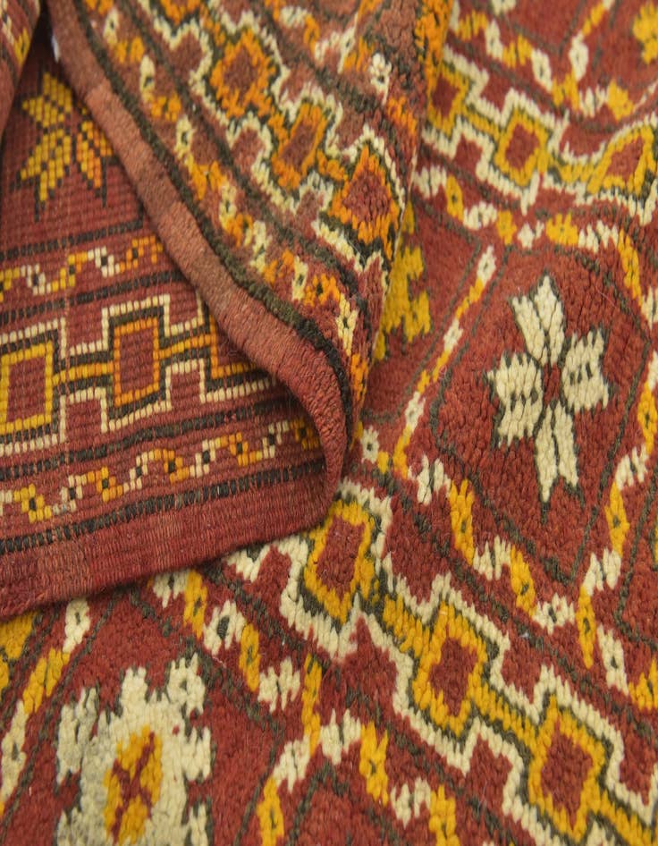 Detail image of  4' 5 x 8' 2  Hand Knotted Moroccan Wool Runner Rug