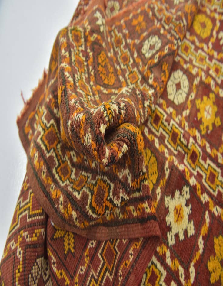 Detail image of  4' 5 x 8' 2  Hand Knotted Moroccan Wool Runner Rug