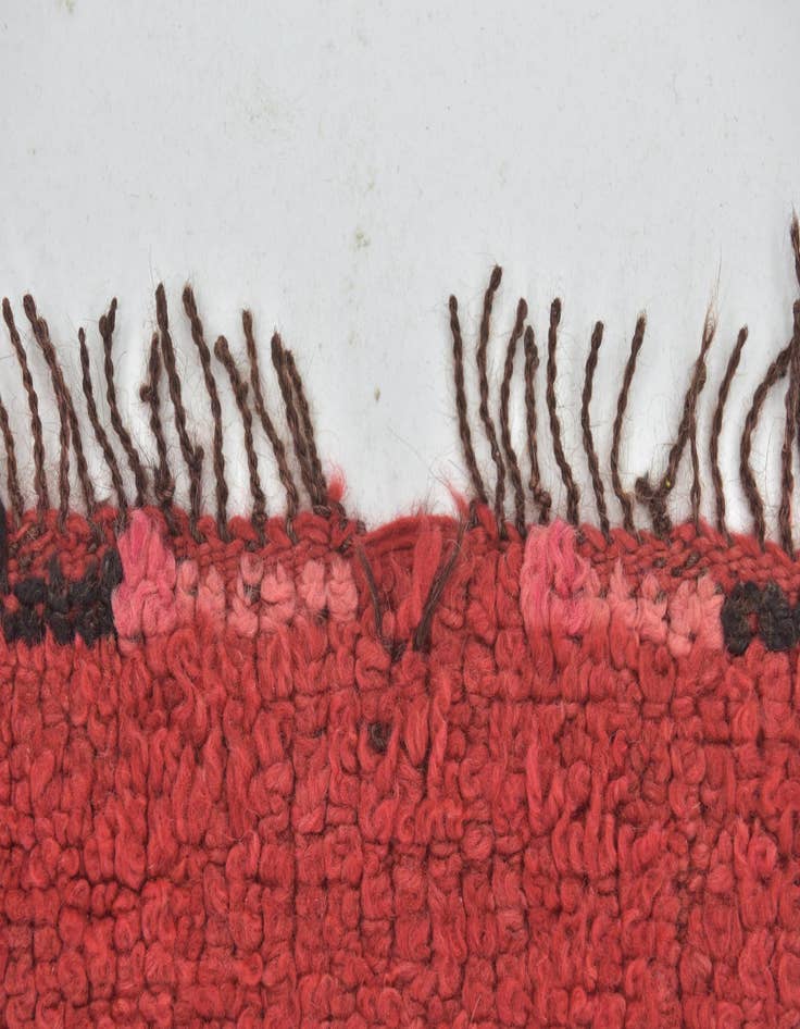 Detail image of  5' 9 x 12' 3  Hand Knotted Moroccan Wool Runner Rug