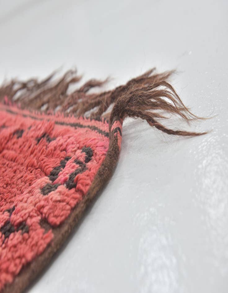 Detail image of  5' 9 x 12' 3  Hand Knotted Moroccan Wool Runner Rug