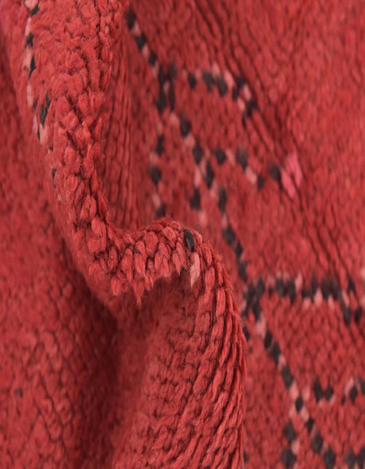 Detail image of  5' 9 x 12' 3  Hand Knotted Moroccan Wool Runner Rug