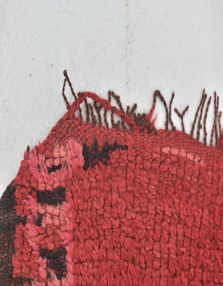 Detail image of  5' 9 x 12' 3  Hand Knotted Moroccan Wool Runner Rug