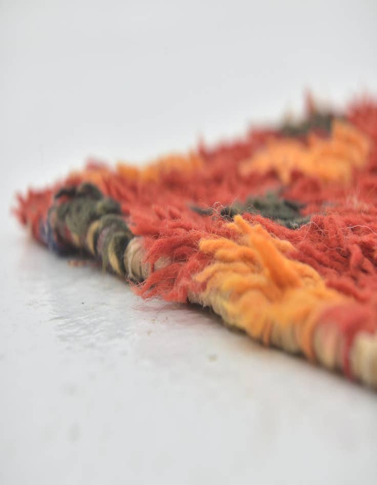 Detail image of  4' 6 x 7' 8  Hand Knotted Moroccan Wool Runner Rug