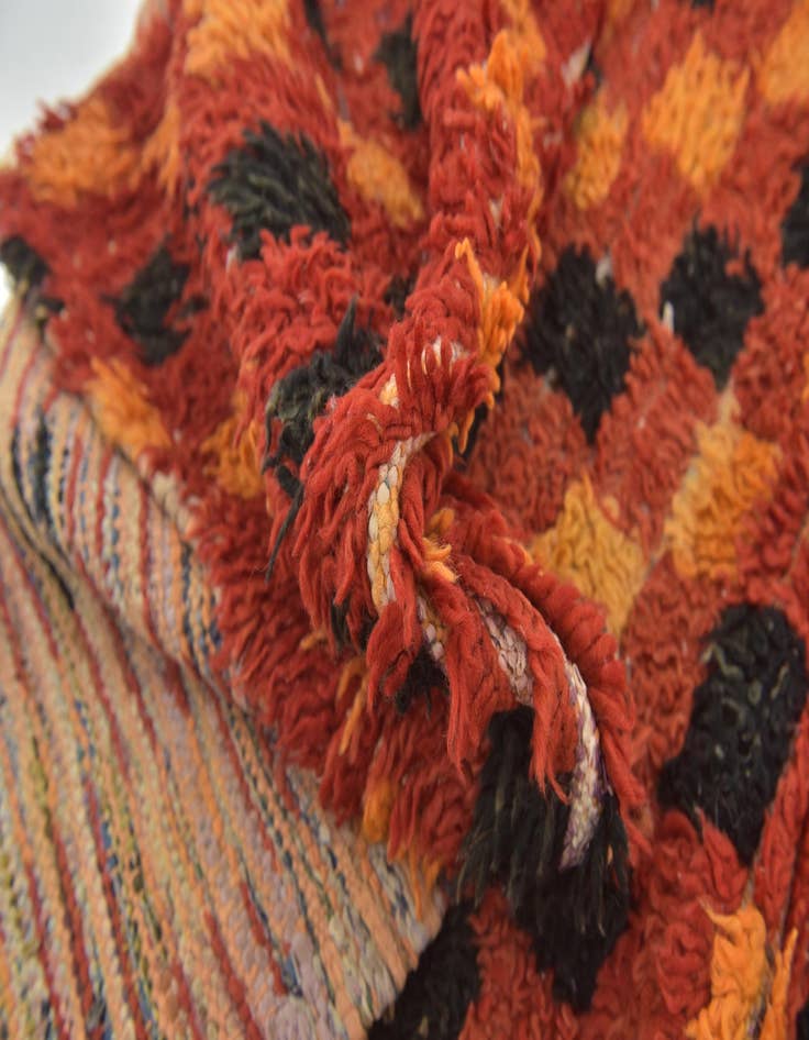 Detail image of  4' 6 x 7' 8  Hand Knotted Moroccan Wool Runner Rug