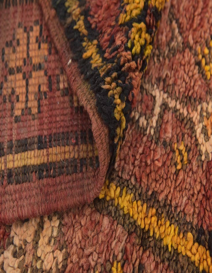 Detail image of  4' 3 x 8' 9  Hand Knotted Moroccan Wool Runner Rug