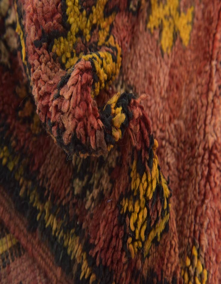 Detail image of  4' 3 x 8' 9  Hand Knotted Moroccan Wool Runner Rug