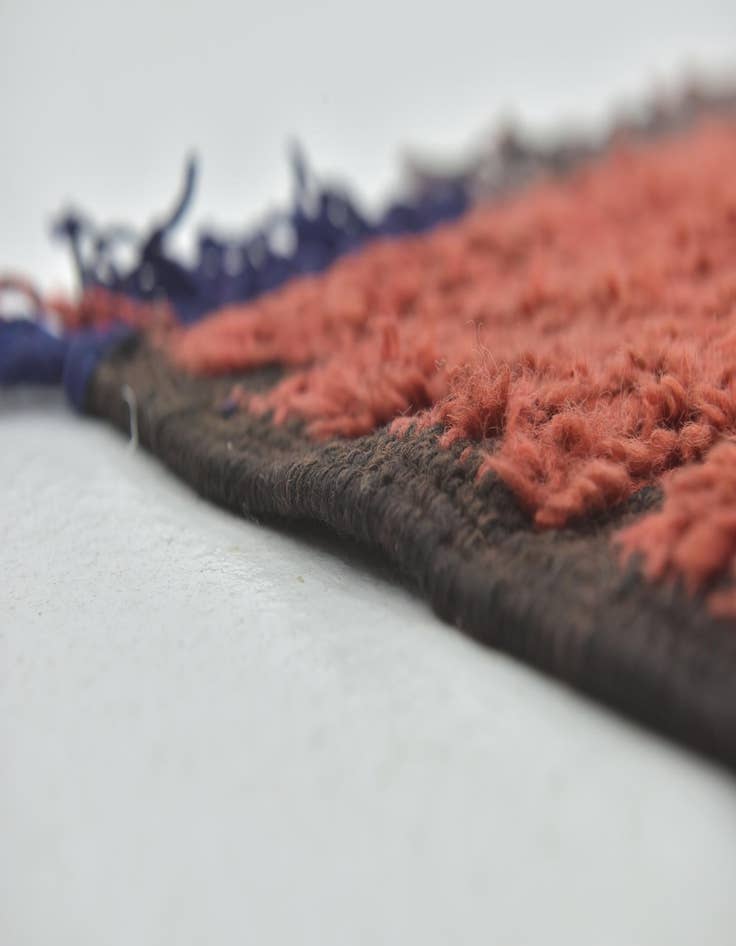 Detail image of  4' 10 x 9' 10  Hand Knotted Moroccan Wool Runner Rug