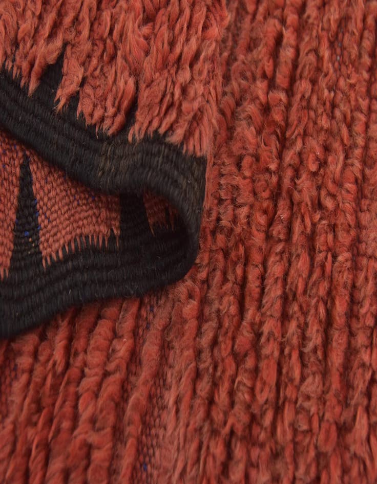 Detail image of  4' 10 x 9' 10  Hand Knotted Moroccan Wool Runner Rug