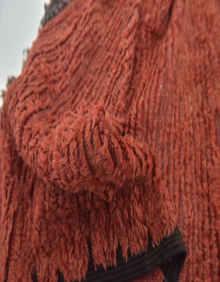 Detail image of  4' 10 x 9' 10  Hand Knotted Moroccan Wool Runner Rug