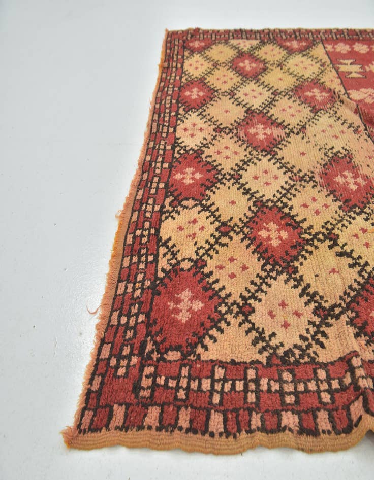 Detail image of  5' 4 x 9' 6  Hand Knotted Moroccan Wool Runner Rug
