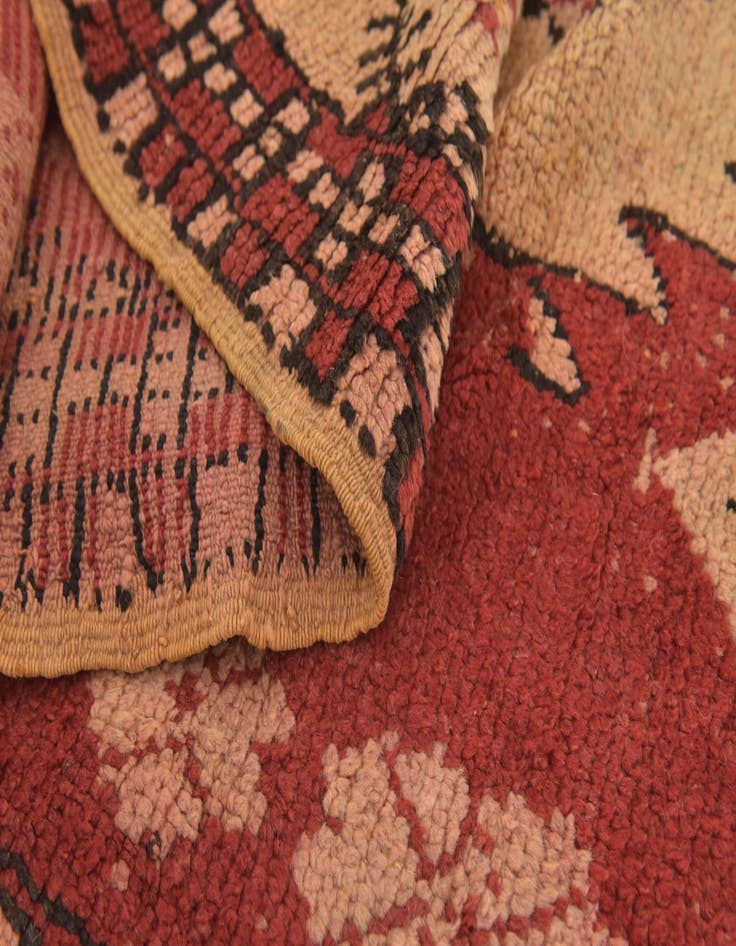 Detail image of  5' 4 x 9' 6  Hand Knotted Moroccan Wool Runner Rug