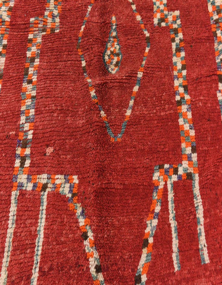 Detail image of  5' 4 x 13' 2  Hand Knotted Moroccan Wool Runner Rug