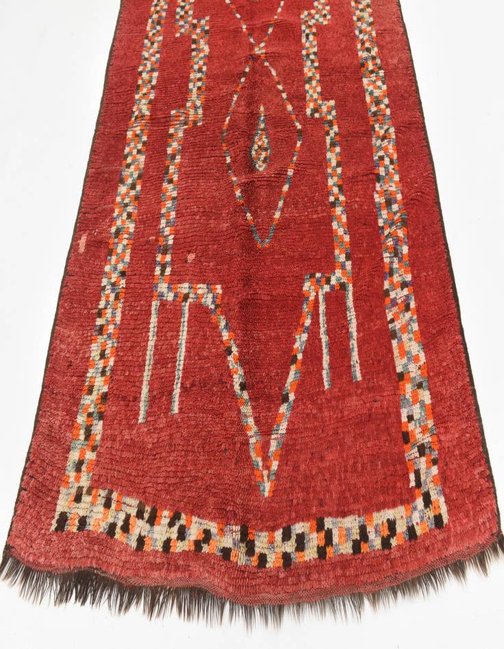 Detail image of  5' 4 x 13' 2  Hand Knotted Moroccan Wool Runner Rug