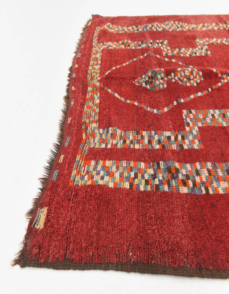 Detail image of  5' 4 x 13' 2  Hand Knotted Moroccan Wool Runner Rug